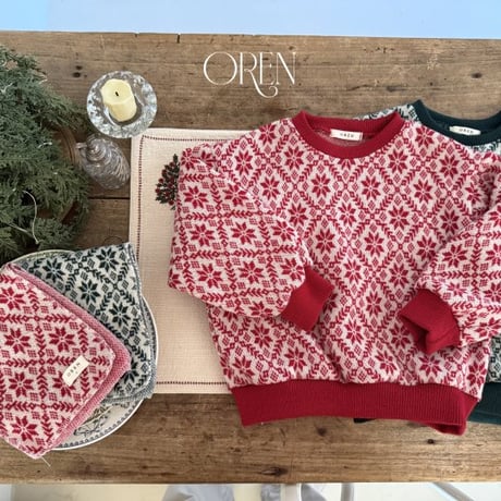 [予約] Snowflake knit MTM (with muffler) / OREN by Hibyebebe