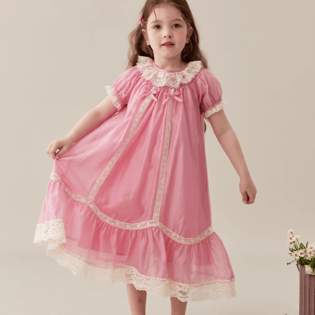 [予約] Sweet Lace Collar Dress