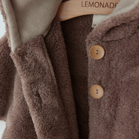 [即納] Bear fleece cloak cardigan(one size)/Lemonade