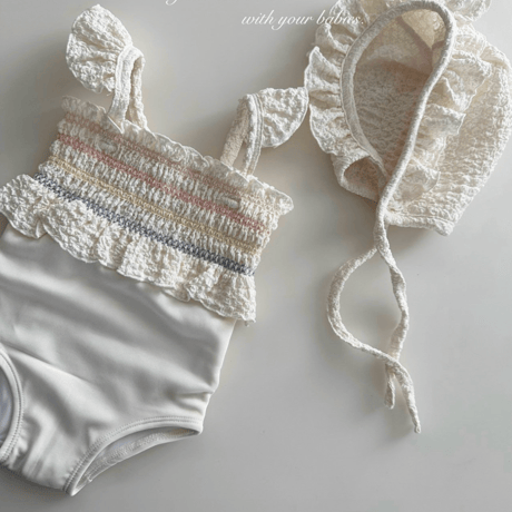 [予約] Spinkle swimsuit (including bonnet) / Monbebe