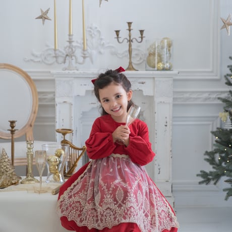 [即納] Diana Christmas dress_Red / Eugenie Candys (M _ size のみ）