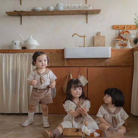 [予約] Pure Tie ST Set-up (bebe) / OREN by Hibyebebe