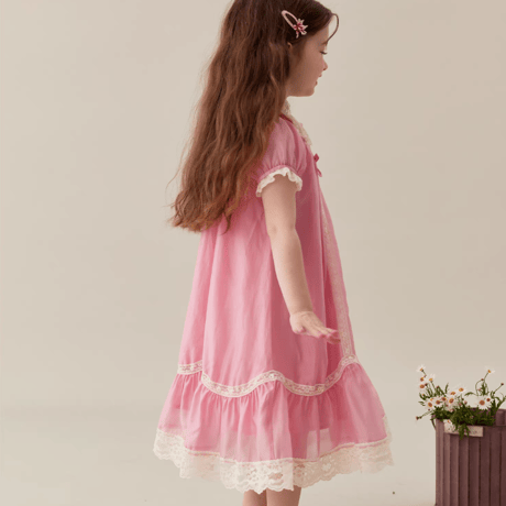 [予約] Sweet Lace Collar Dress