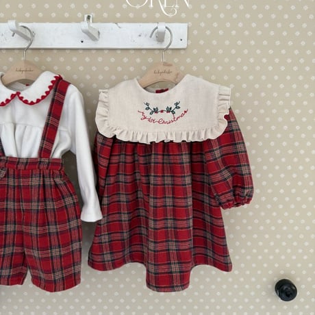 [予約] Eve Check dress/ OREN by Hibyebebe