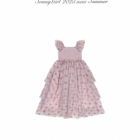 [予約] pink fly tutu dress + Angel wings SET