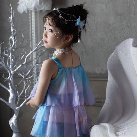 [予約] Aqua Shell Fairy Dress + Twinkle Shell Mermaid Hairpin SET