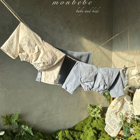 [即納] cotton daily pants / monbebe （ blue M _ size のみ）