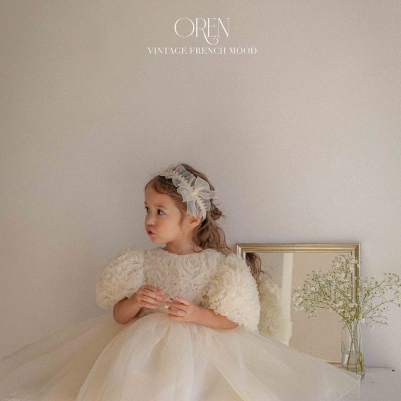 予約] Blooming rose pearl dress / OREN by Hibyeb