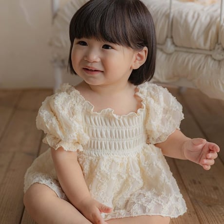 [予約] Juliet Bloom Swimsuit (bebe) (Hat Set)/ OREN by Hibyebebe