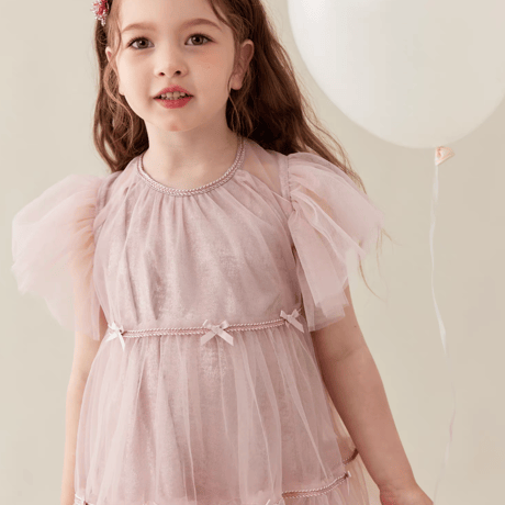 [予約] Powder Pink Tulle Dress