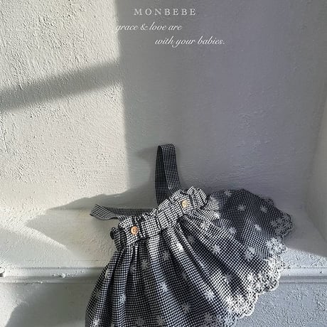 [予約] Embroidered suspenders SK bloomers / Monbebe