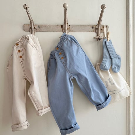 [即納] cotton daily pants / monbebe （ blue M _ size のみ）