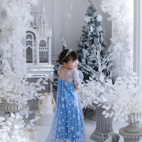 [予約]Snow Queen Glitter Dress (Short, Long) + tiara & stick set❄️