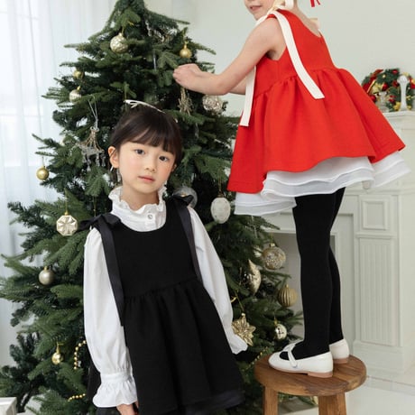 [即納]  Joli ribbon dress _ Black/moitoinous  ( 100_size のみ）