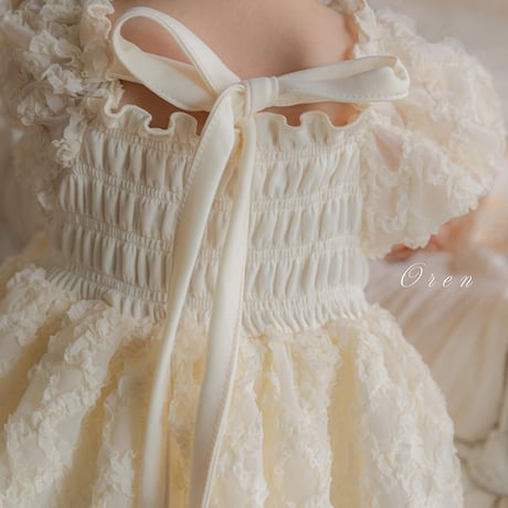 [予約] Juliet Bloom Swimsuit (bebe) (Hat Set)/ OREN by Hibyebebe