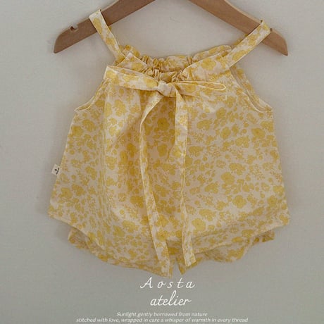 [即納] tambourine blouse / Aosta(blueS_yellowS,Mのみ)