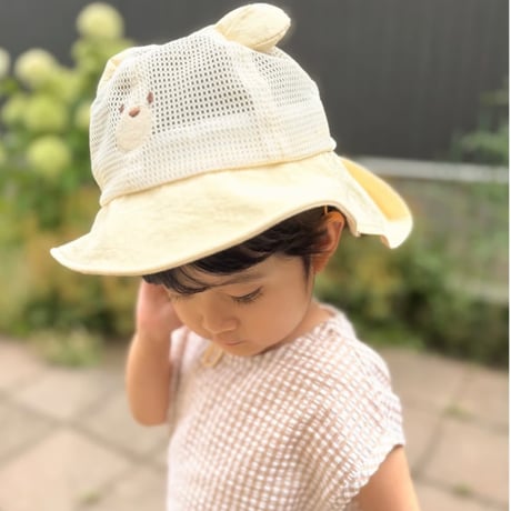 【即納】  sun summer bear hat