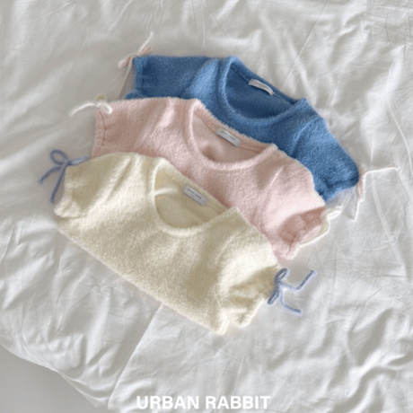 [即納]Angora short sleeve knit/ URBAN RABBIT (JS_size のみ）)
