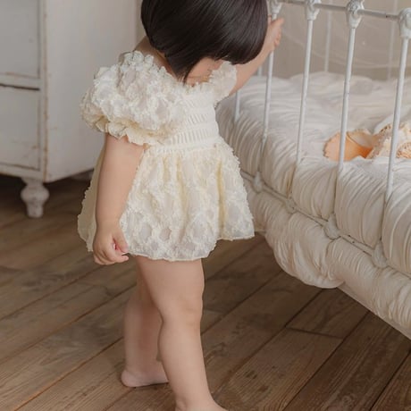 [予約] Juliet Bloom Swimsuit (bebe) (Hat Set)/ OREN by Hibyebebe