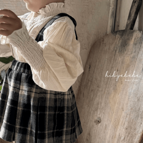 [即納] Vella smoke blouse/ Hibyebebe （pink M _ size のみ）