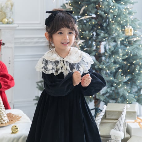 [即納] Elizabeth Christmas dress_Black / Eugenie Candys （M, L _ size のみ）