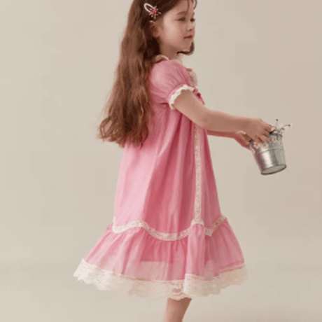 [予約] Sweet Lace Collar Dress
