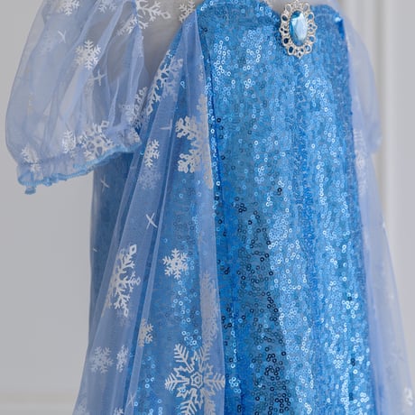 [予約]Snow Queen Glitter Dress (Short, Long) + tiara & stick set❄️
