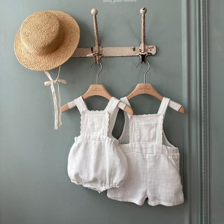 [予約] Pure Linen Suspender Suit / Monbebe