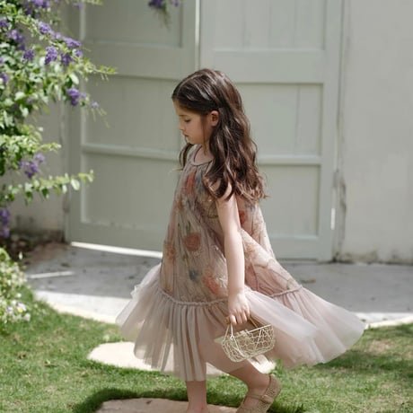 [予約] antique garden bohemian dress