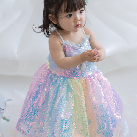 [予約] Aurora Twinkle Dress + ribbon pin SET