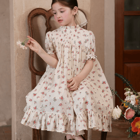 [予約] Antique Floral Dress