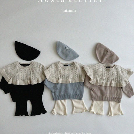 [即納] knit cape-T/Aosta (black M_のみ)