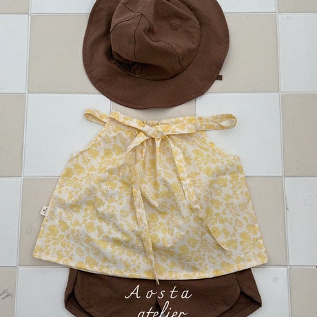 [即納] tambourine blouse / Aosta(blueS_yellowS,Mのみ)