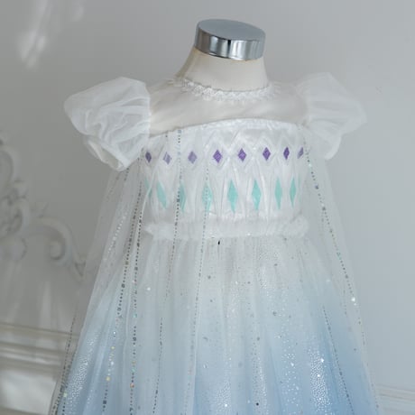 [予約] Princess Snowy Glitter Dress + tiara & stick set ❄️