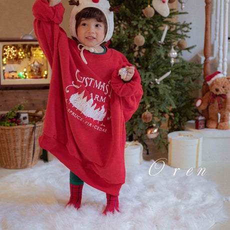 [予約] Christmas fleece MTM (Mom/Daddy) / OREN by Hibyebebe