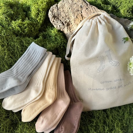 [即納] spring cotton socks set/ monbebe (M_sizeのみ)