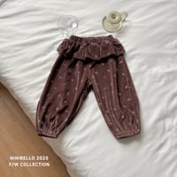 [即納] Vintage Flower Pants /Ninibello(Brown Lのみ)
