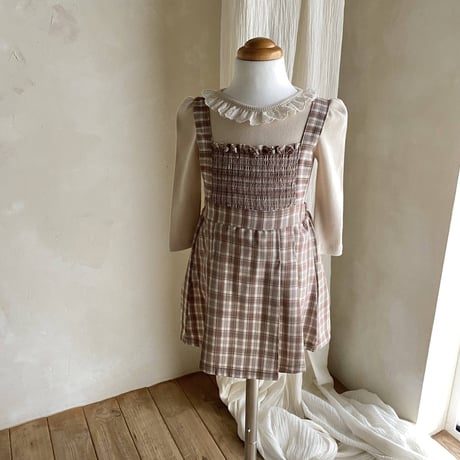 [即納] Roa pleated One-piece / MON PETIT BEBE(BeigeS のみ)