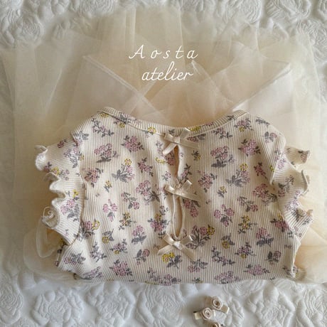 [即納] Lala dress / Aosta(big flower ivory S,M,Lのみ)