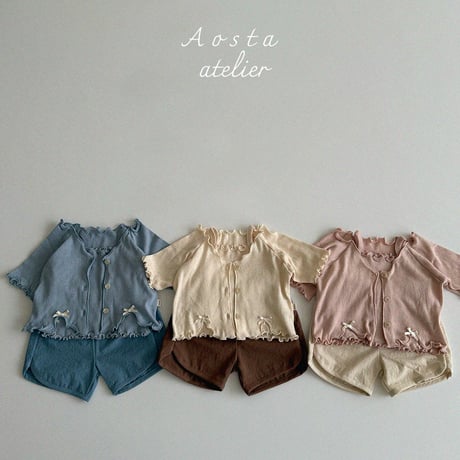[即納] camellia cardigan / Aosta(ivory S,M,L,XL_pink S,M,L,XLのみ)