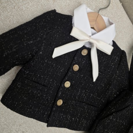 [RENTAL 6day]  Black Tweed Suit  / Le dress