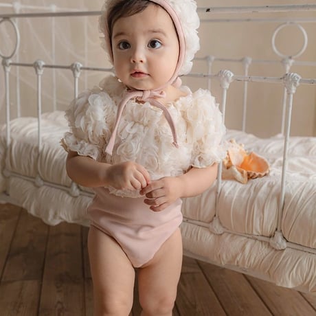 [予約] bebe) Amelia Rose Swimsuit (Hat Set)/ OREN by Hibyebebe