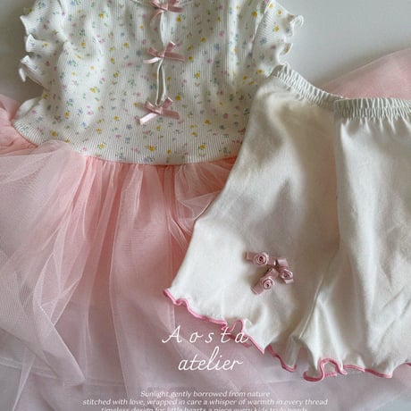 [即納] Lala dress / Aosta(big flower ivory S,M,Lのみ)