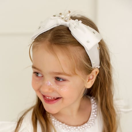 [予約] Pearl Ribbon Headband/ Mini Recipe