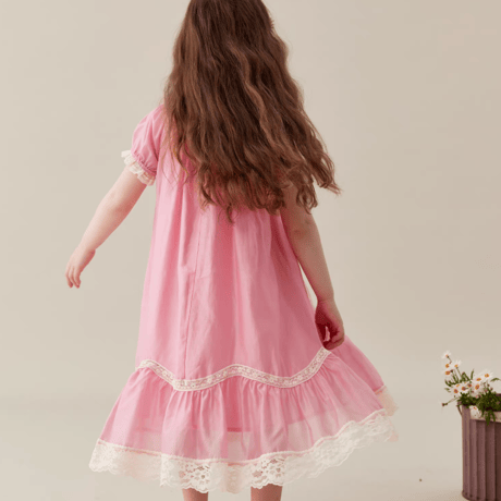 [予約] Sweet Lace Collar Dress