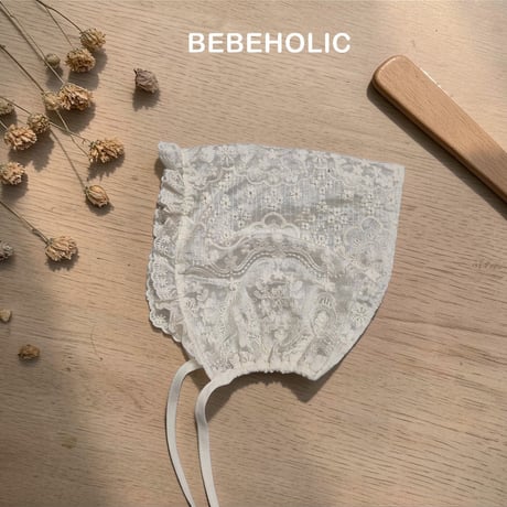 [予約] Mimi Lace Bonnet / BEBE HOLIC