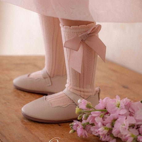 [即納] petit ribbon half socks / OREN by Hibyebebe  のコピー