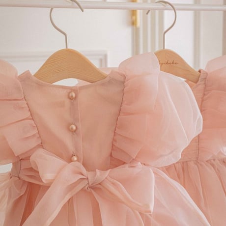 [即納] Serena Pintuck Organza Suit / OREN by Hibyebebe（Pink M_size のみ）