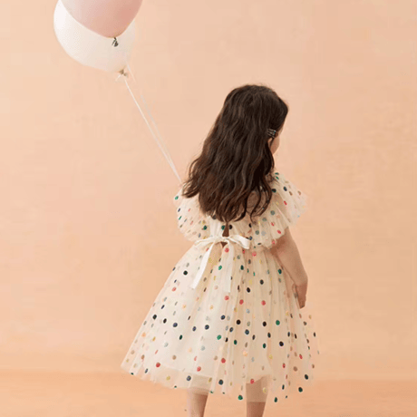 [予約] Rainbow Dot Tulle Dress