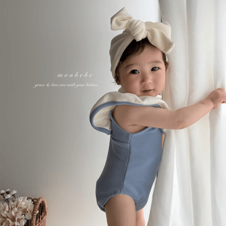 [予約] Multi-Balm Frill Swimsuit (Swim Cap Set) / Monbebe